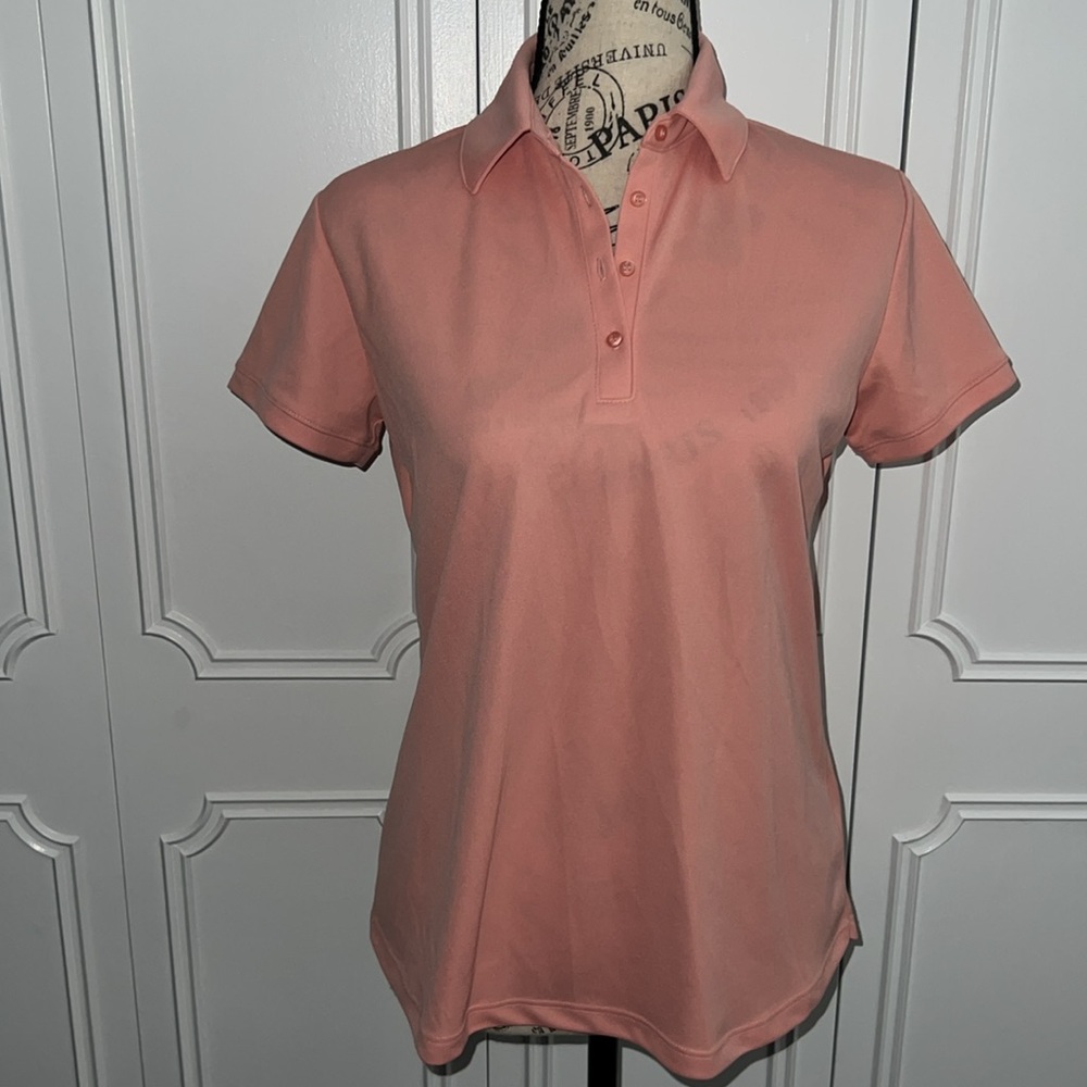 Walter Hagen Women's Clubhouse Pique Short Sleeve Polo, Rose Thorn, Size: Small